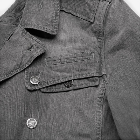 BOSS ORANGE Black Denim Field Jacket Size L Made in Italy - Picture 7 of 10